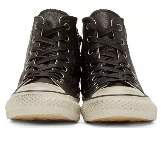Share Converse by John Varvatos-  Black Leather Chuck Taylor High Top Sneakers